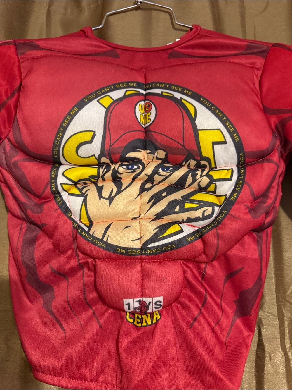 officially licensed 2015 WWE deluxe John Cena padded muscle chest costume top